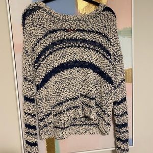 Blue and white sweater